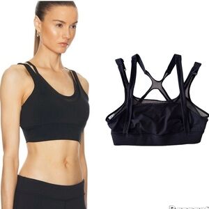 ALO YOGA Airlift Double Check Bra Tank - Black  MEDIUM